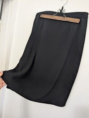 Vintage Tanjay Large Black Skirt High Waist Mini Pencil Formal Office Classic